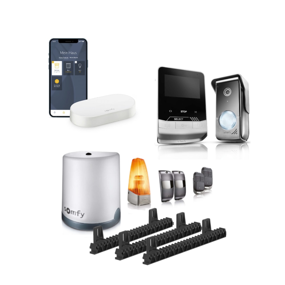 Napęd do bramy przesuwnej Freevia 400 + Centralka Connectivity Kit + Wideodomofon V100+ - 1246278-1870535-zestaw - 1 - Somfy