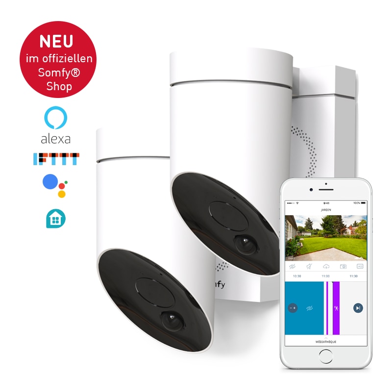 Somfy® Überwachungskamera inkl. Sirene weiß im 2er-Pack - 201154 - 3 - Somfy