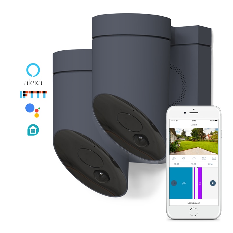 Somfy® Überwachungskamera inkl. Sirene grau im 2er-Pack - 201155 - 3 - Somfy