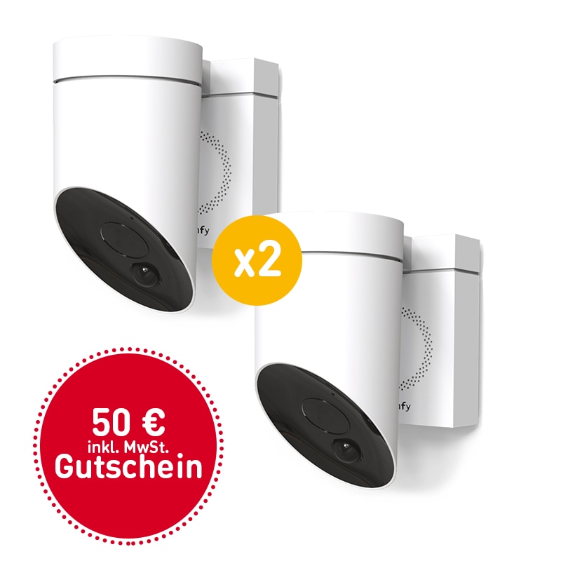 Somfy® Überwachungskamera inkl. Sirene weiß im 2er-Pack - 201154 - 2 - Somfy