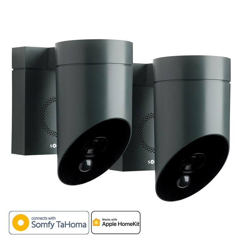 Pack de 2 cámaras de seguridad exterior negras - DUOPACK_gris_camara_exterior-1 - 1 - Somfy