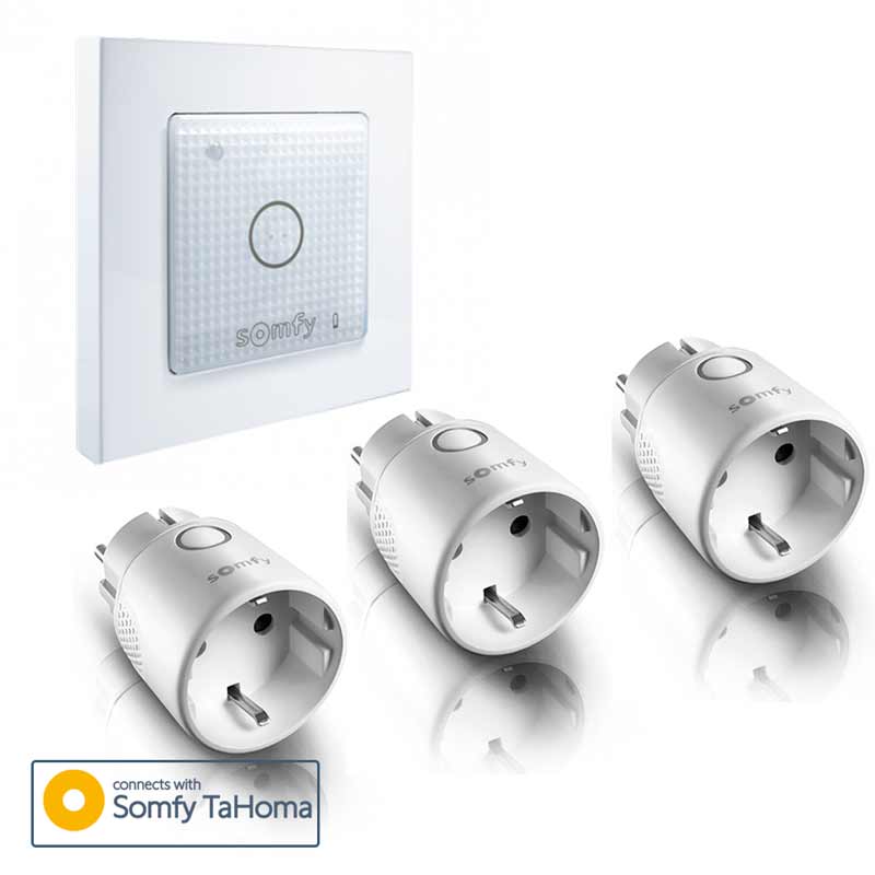 Pack de 3 Enchufes IO con Mando de Pared - enchufes-io - 1 - Somfy