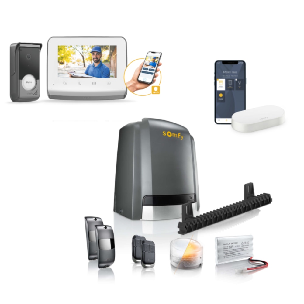 Napęd do bramy przesuwnej Slidy Moove 600 + Centralka Connectivity kit + Wideodomofon V350 connect - 1246286-1871229-zestaw - 1 - Somfy