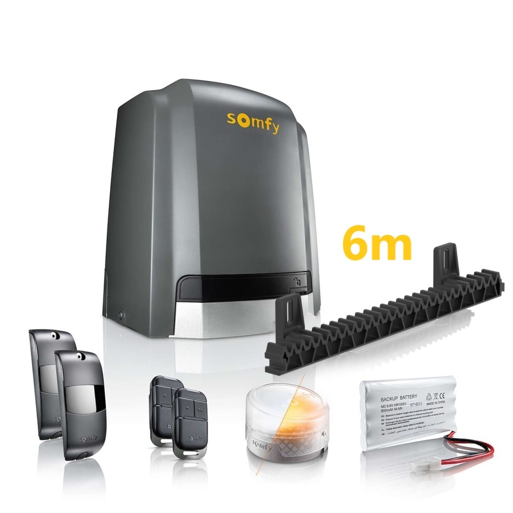 Napęd do bramy przesuwnej Slidy Moove 600 + 6m Listwy zębatej - 1246285-2x9029139-zestaw - 1 - Somfy