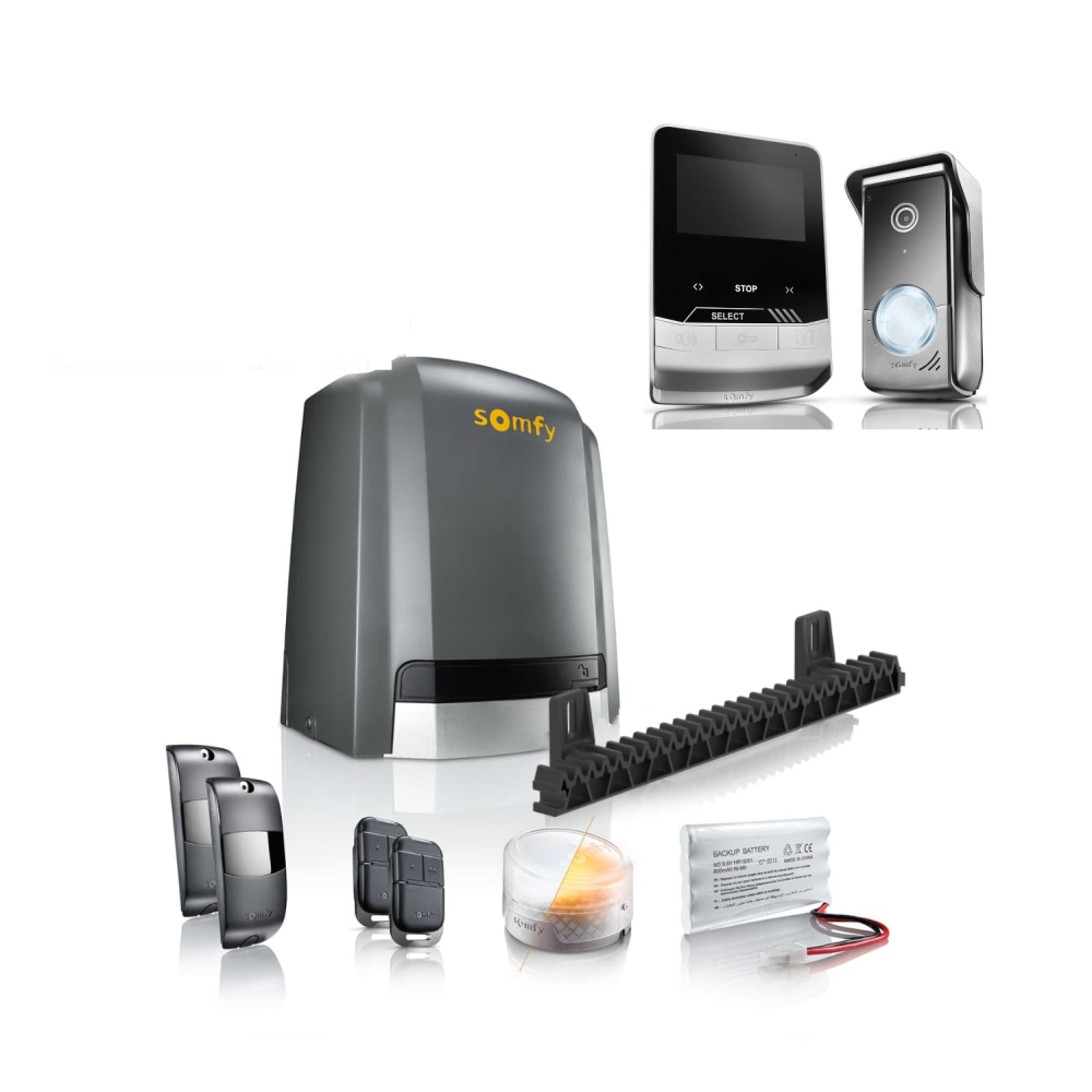 Napęd do bramy przesuwnej Slidy Moove 600 + Wideodomofon V100+ - 1246285-1870535-zestaw - 1 - Somfy