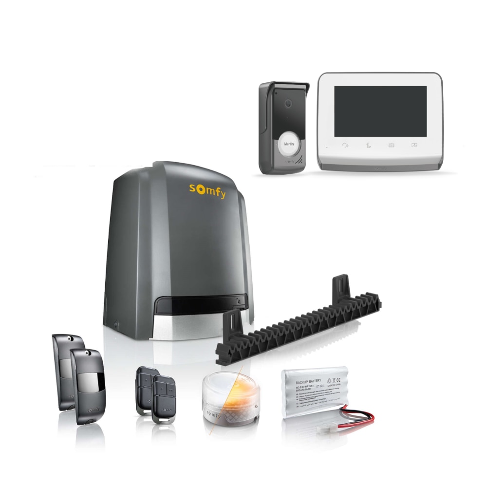 Napęd do bramy przesuwnej Slidy Moove 600 + Wideodomofon V350 - 1246285-1870996-zestaw - 1 - Somfy